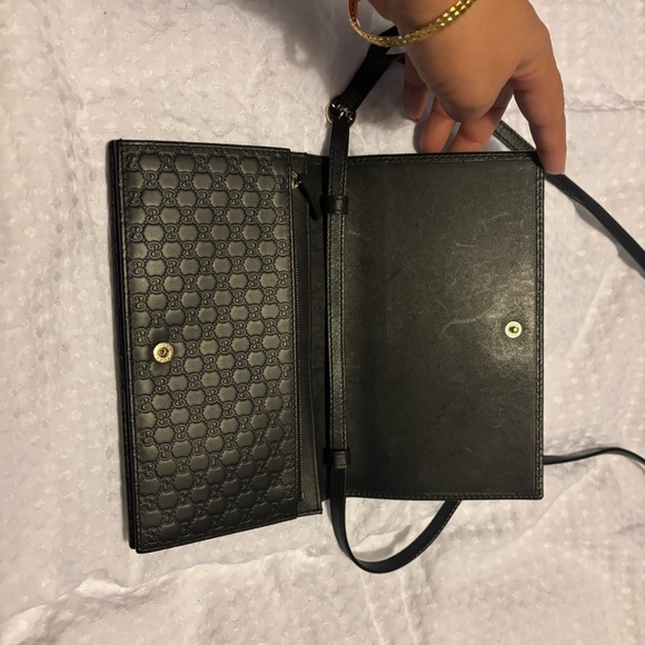 Authentic Gucci Embossed Black wallet on a chain. - Picture 2 of 6